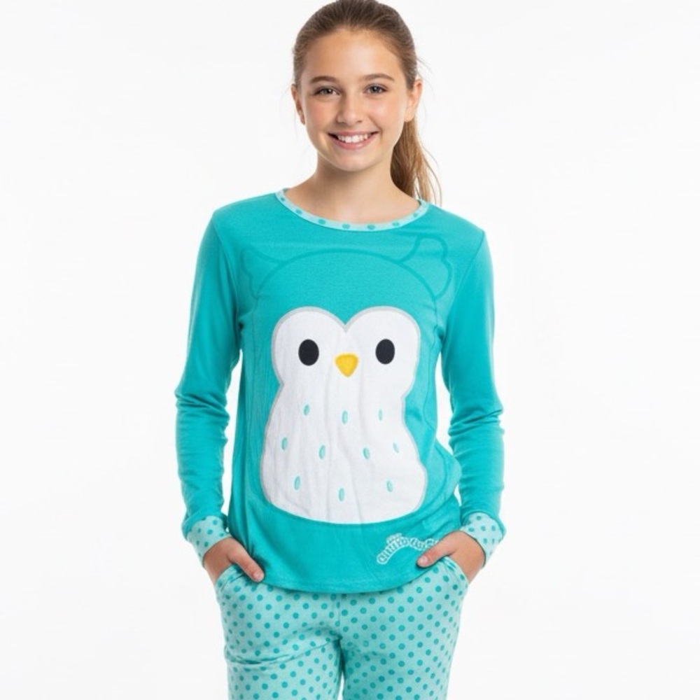 SQUISHMALLOW Girls Long Sleeve Pajama Top